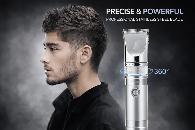 Kemei KM-9801 – ماكينة حلاقة وتشذيب احترافية للرجال