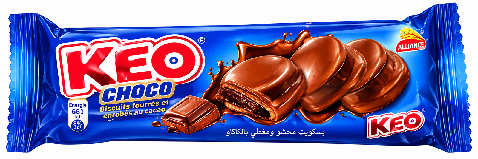 KEO Choco – بسكويت محشو بالشوكولاتة ومغطى بالكاكاو