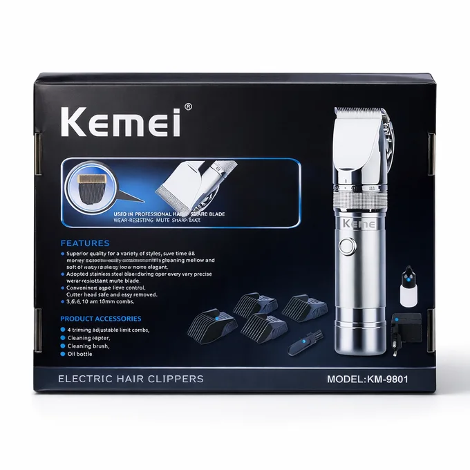Kemei KM-9801 – ماكينة حلاقة وتشذيب احترافية للرجال