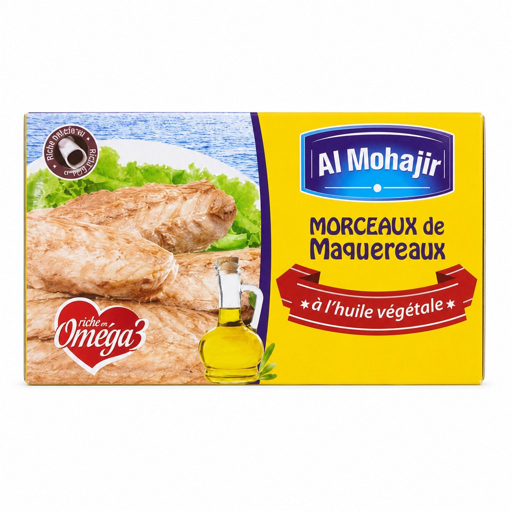 قطع الماكريل بالزيت النباتي