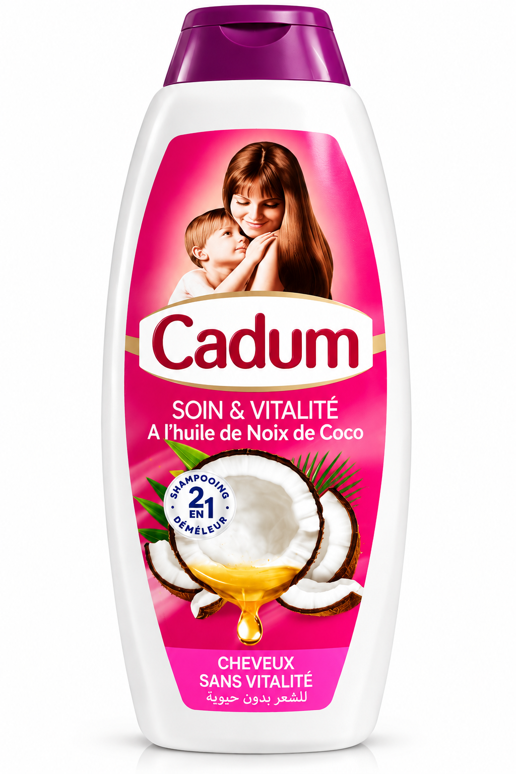 شامبو Cadum بزيت جوز الهند 2 في 1 – عناية وحيوية للشعر