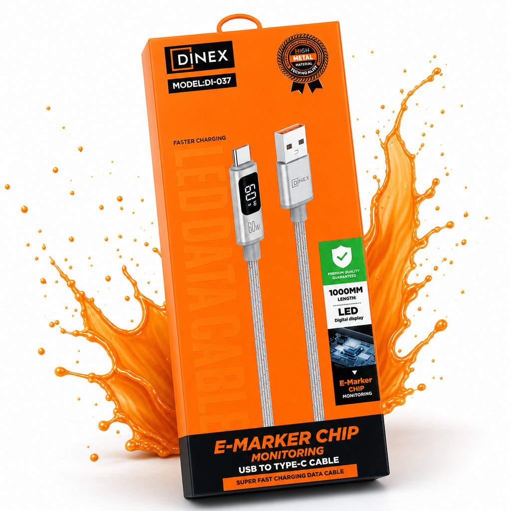 كابل شحن وبيانات USB من نوع Type-C سريع
