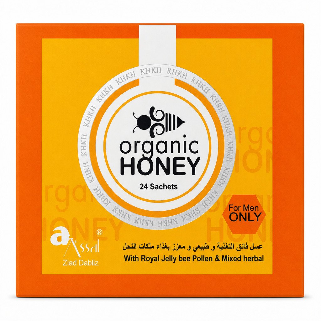 عسل عضوي طبيعي مع غذاء ملكات النحل