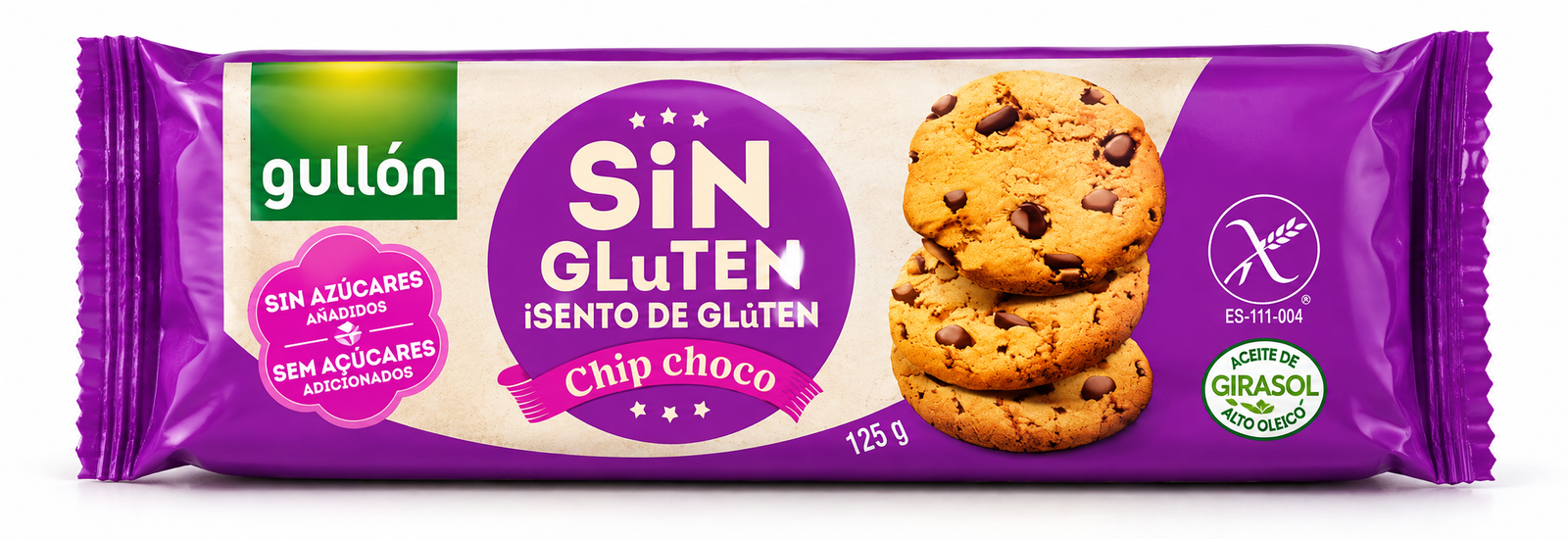 بسكويت Gullón Chip Choco بدون غلوتين وبدون سكريات مضافة – 125غ