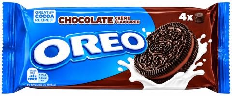 Oreo بالشوكولاتة والكريمة – بسكويت مقرمش بنكهة الشوكولاتة