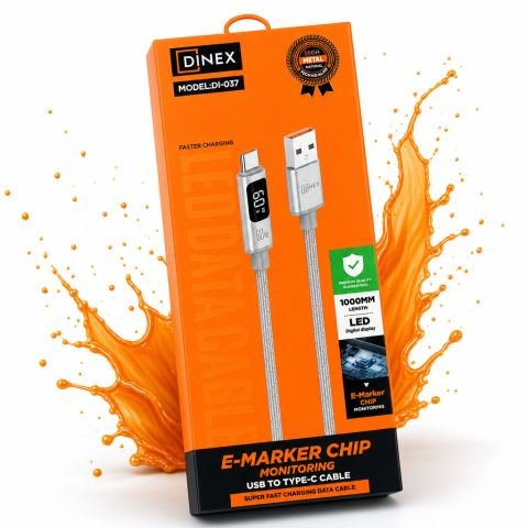 كابل شحن وبيانات USB من نوع Type-C سريع