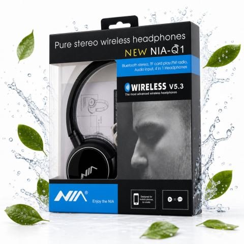 سماعات رأس لاسلكية ستيريو نقية NIA-1
