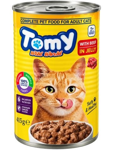 Tomy Wild World 🐱 – لحم بالجيلي | 415غ